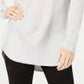 INC International Concept Women's Shirttail Sweater Gray Size Medium