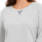 Karen Scott Women's Petite Striped-Trim Top Gray PS