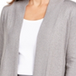 JM Collection Women's Snap Sleeve Metallic Cardigan Sweater Gray Size Small
