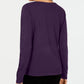 Karen Scott Women's Ottoman Stitch Sweater Purple Size Petite Medium