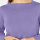Karen Scott Women's Bateau Neck Long Sleeve Sweater Purple Size Small