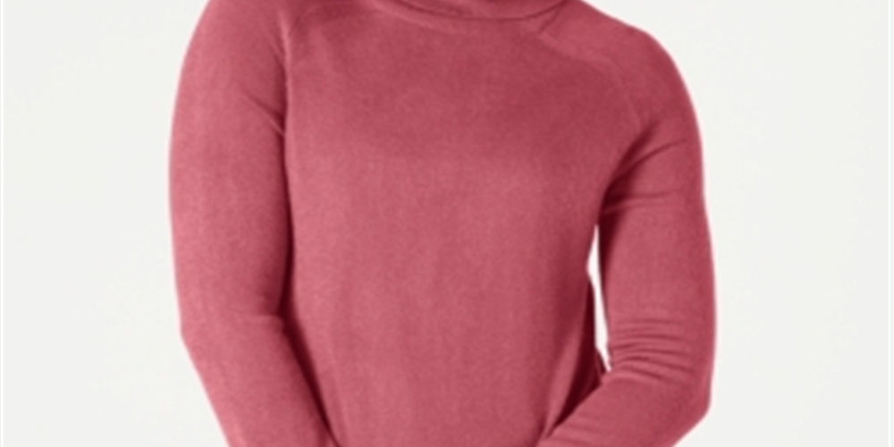 Karen Scott Women's Turtleneck Sweater Pink Size Small