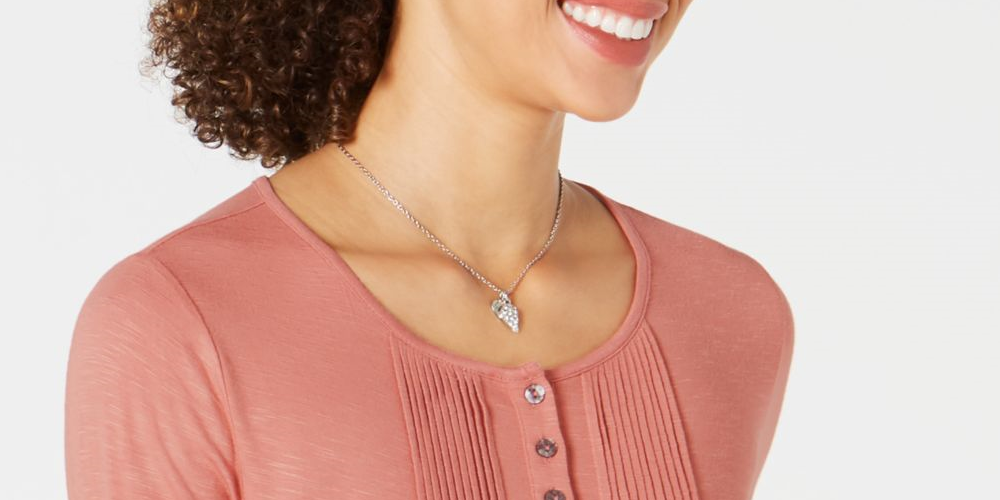 Style & Co Women's Long Sleeve Pintuck Top Pink Size X-Large