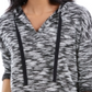 Style & Co Women's Space Dyed French Terry Hoodie Black Size Small