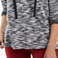 Style & Co Women's Space Dyed French Terry Hoodie Black Size Small