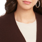 Style & Co Women's Long Sleeve Open Cardigan Sweater Brown Size PS
