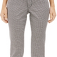 Charter Club Women's Houndstooth Skinny Tummy Control Jeans Black Size 16