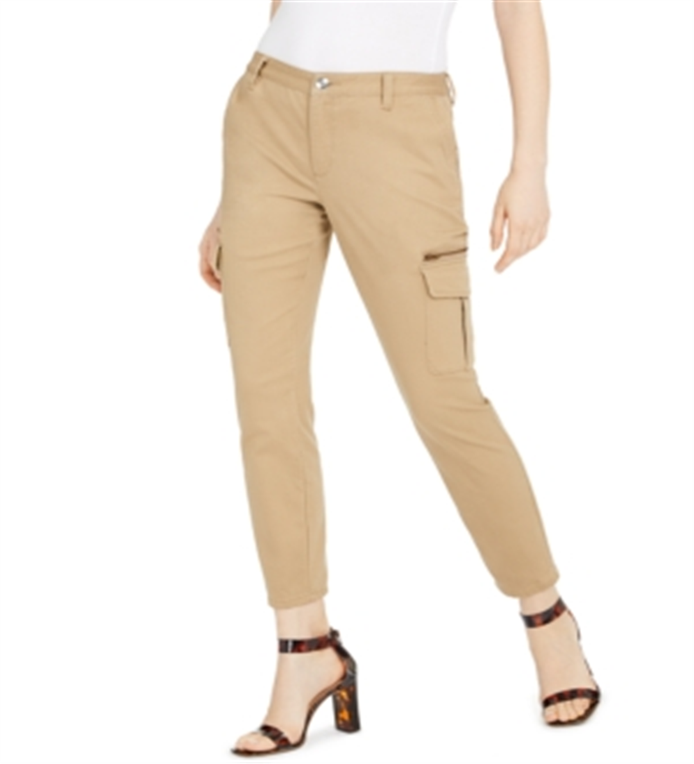 INC International Concepts Women's Skinny Utility Pants Beige Size 16 Petite
