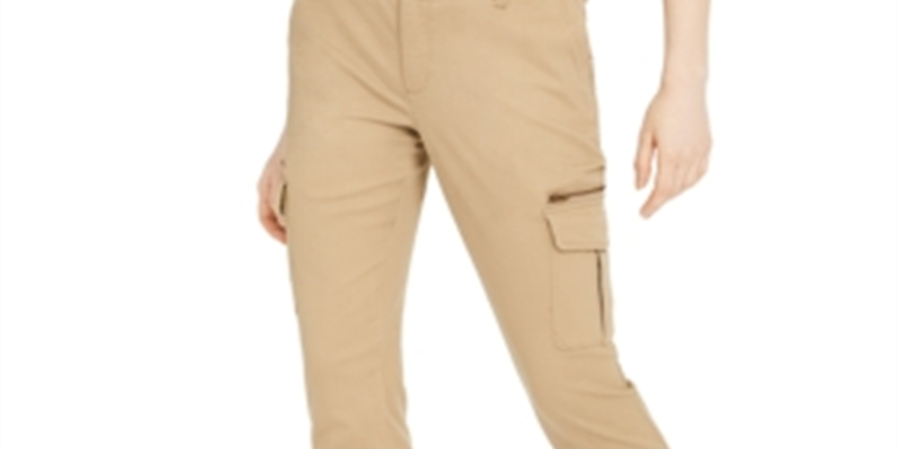 INC International Concepts Women's Skinny Utility Pants Beige Size 16 Petite