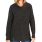 Style & Co Women's Textured Long Sleeve Cowl Neck Sweater Gray Size Petite Small