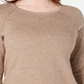 Karen Scott Women's Cotton Marled Curved Hem Top Brown Size Small