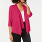 Alfani Women's Linen Open Front Cardigan Pink Size Petite XL