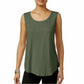 JM Collection Women's Sleeveless Scoop Neck Tank Top Green Size Small
