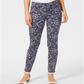 Charter Club Women's Printed Tummy Control Skinny Jeans Blue Size 6