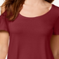 JM Collection Women's Cold Shoulder Swing T-Shirt Red Size X-Large