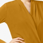 Alfani Women's Surplice Top Yellow Size Petite Medium