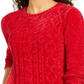 Karen Scott Women's Cable Knit Chenille Sweater Red Size X-Small