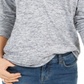 Style & Co Women's Stripe Hoodie Blue Size Small