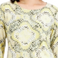 JM Collection Women's Printed Jacquard Top Green Size Medium