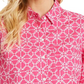 Charter Club Women's Linen Collared Button Down Top Pink Size Medium