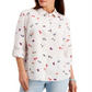 Charter Club Women's Linen Nautical Print Blouse White Size Large