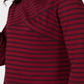 Karen Scott Women's Striped Crossover Top Red Size Large