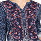 Style & Co Women's Printed Textured Knit Top Blue Size Medium