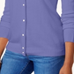 Karen Scott Women's Bead Button Cardigan Purple Size X-Small