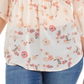 Style & Co Women's Sheer Pintuck Floral Print Blouse Pink Size XS