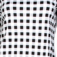 Charter Club Women's Cotton Gingham Print Boat Neck Top Black Size Medium
