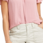 Style & Co Women's Smocked Flutter Sleeve Top Pink Size S