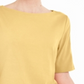 Karen Scott Women's Cotton Cutout Sleeves Top Yellow Size Medium