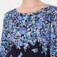 Karen Scott Women's Floral Print Sweater Blue Size X-Large
