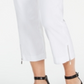 JM Collection Women's Zip Hem Capri Pants White Size XX-Large