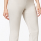 JM Collection Women's Pull on Lattice Inset Capri Pants Pink Size Small