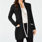 Alfani Women's Eyelash Trim Cardigan Black Size Petite Medium