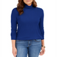 Charter Club Women's Heathered Ribbed Turtleneck Top Blue Size XX-Large