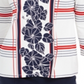 Charter Club Women's Mixed Print Top White Size Petite