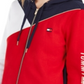 Tommy Hilfiger Women's Sport Colorblocked Zip up Hooded Sweatshirt Red Size Medium