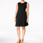 Style & Co Women's Sleeveless Swing Dress Black Size Petite