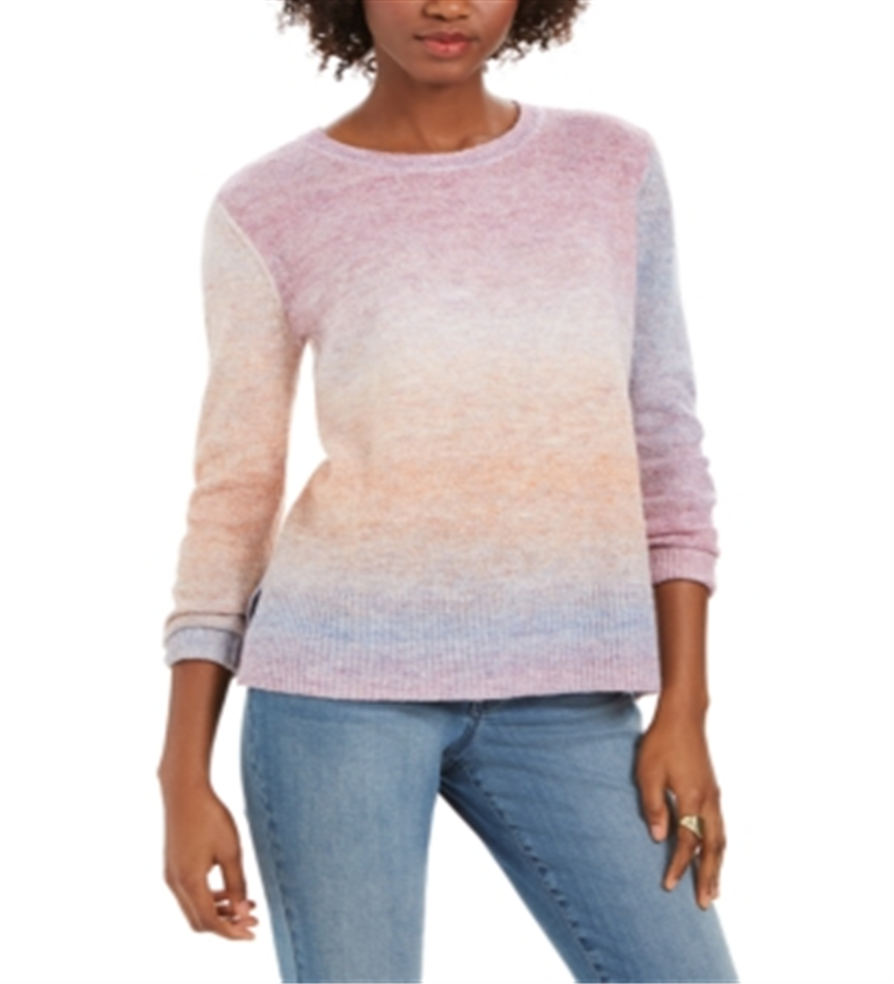 Style & Co Women's Ombre Sweater Purple Size X-Small