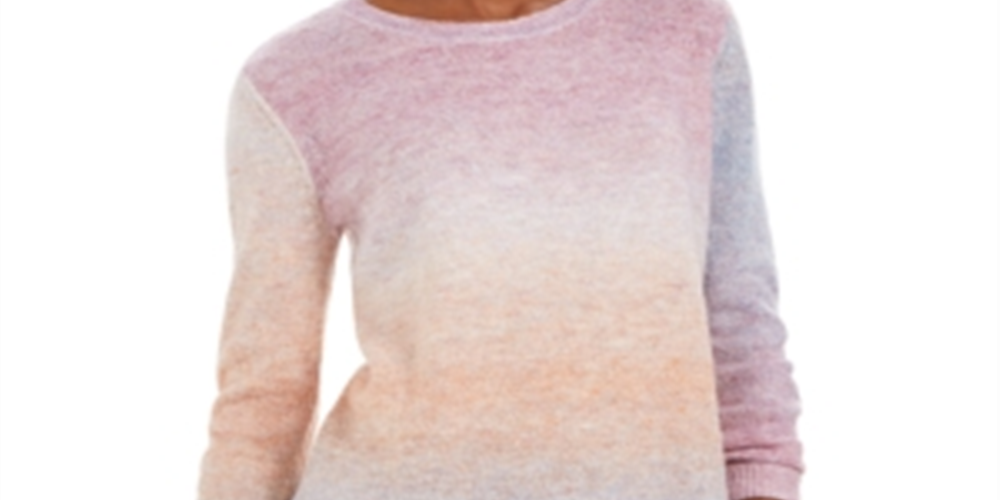 Style & Co Women's Ombre Sweater Purple Size X-Small