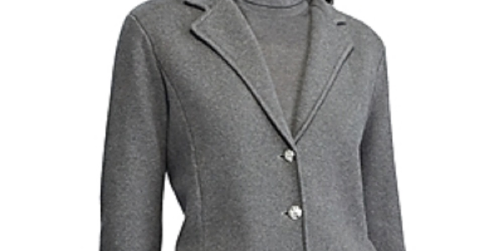 Ralph Lauren Women's Gray Blazer Jacket Gray Size Large