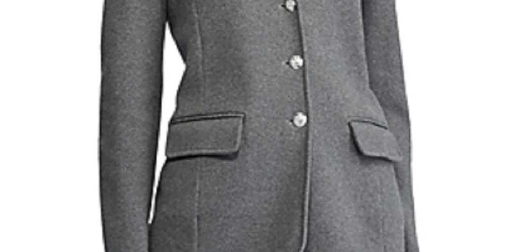 Ralph Lauren Women's Gray Blazer Jacket Gray Size Large