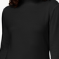 करेन स्कॉट महिलाओं का कॉटन मॉकटर्टल नेक टॉप काला, छोटे आकार का