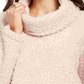 Style & Company Women's Pink Faux Fur Solid Long Sleeve Turtle Neck T-Shirt Sweater Pink-PXL