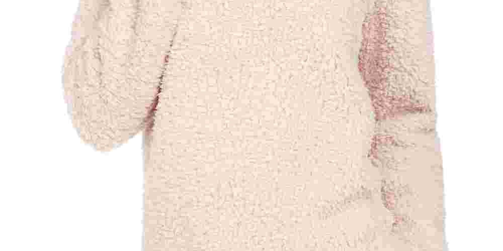 Style & Company Women's Pink Faux Fur Solid Long Sleeve Turtle Neck T-Shirt Sweater Pink-PXL