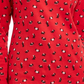 Karen Scott Women's Long Sleeve Turtleneck Printed Top Red Size Small