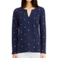 Charter Club Women's Cotton Embroidered Top Blue Size XX-Large