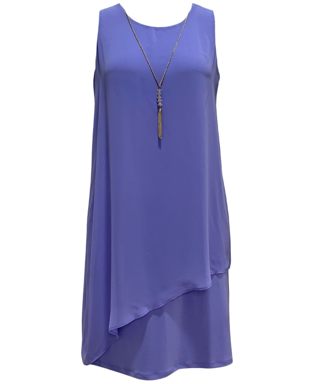 JM Collection Women's Necklace Embellished Sheath Dress Purple Size X-Small